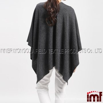 Poncho de punto en gris, Poncho de mujer, Capa de punto